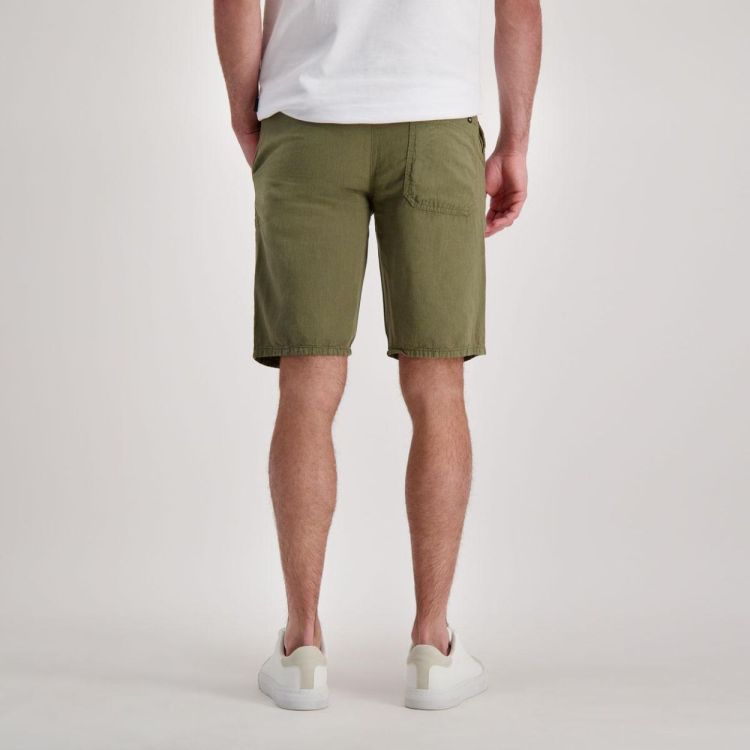 CARS Jeans HORAN SHORT LINEN Olive (6266418) - Bluesand New&Outlet 