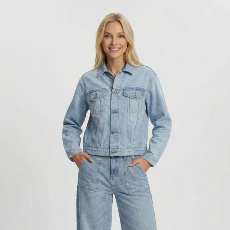 CARS Jeans Natali Denim Jack bleached used (6922805) - Bluesand New&Outlet 