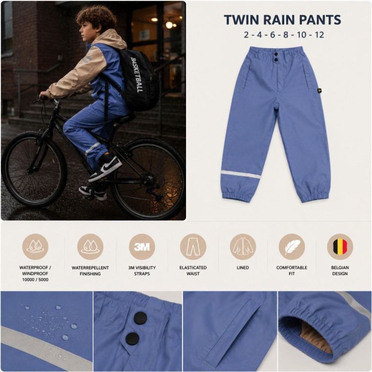 Ducksday Rainpants twin/blue 02Y (RAINPATWIN/BLUE02) - Bluesand New&Outlet 