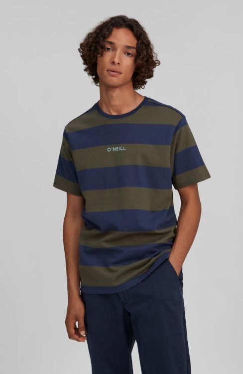 O'neill Block Stripe Ss T-Shirt (1P2314) - Bluesand New&Outlet 