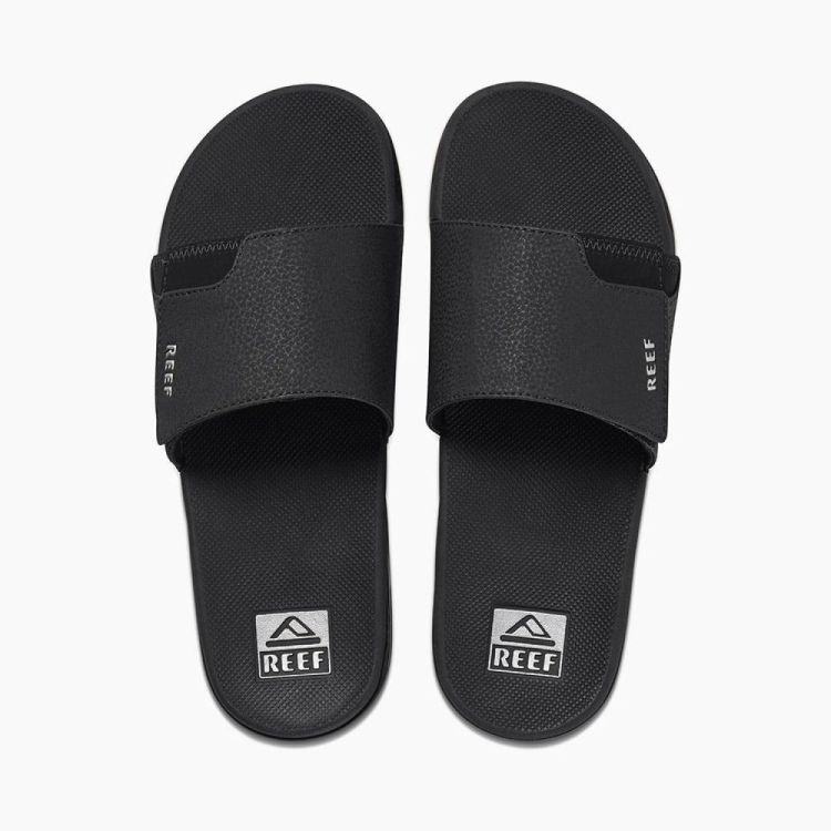 Reef FANNING SLIDE BLACK/SILVER (CI3632) - Bluesand New&Outlet 