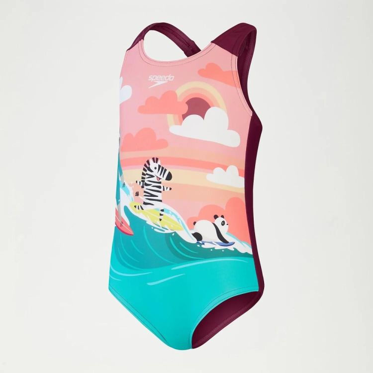 SPEEDO DIG PRINTED SWIMSUIT PUR/GRN (0797015159) - Bluesand New&Outlet 