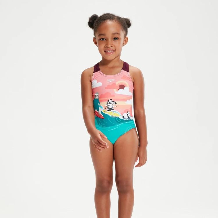 SPEEDO DIG PRINTED SWIMSUIT PUR/GRN (0797015159) - Bluesand New&Outlet 