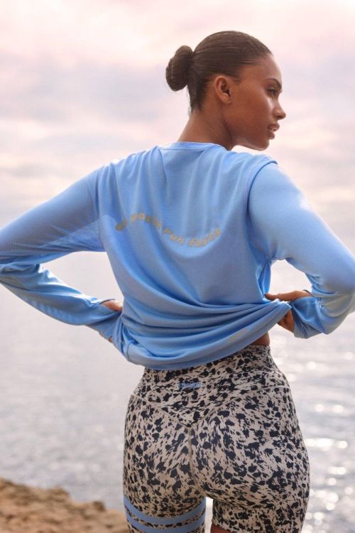 STRONGER Mesh Running Long Sleeve (U929) - Bluesand New&Outlet 