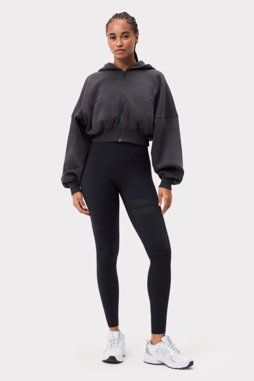 STRONGER Relaxed Cropped Full Zip  Hoodie (U973) - Bluesand New&Outlet 