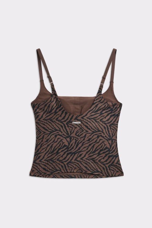 STRONGER The Printed One Strap Tank Top (U1058) - Bluesand New&Outlet 