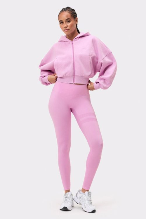 STRONGER Relaxed Cropped Full Zip  Hoodie (U973) - Bluesand New&Outlet 