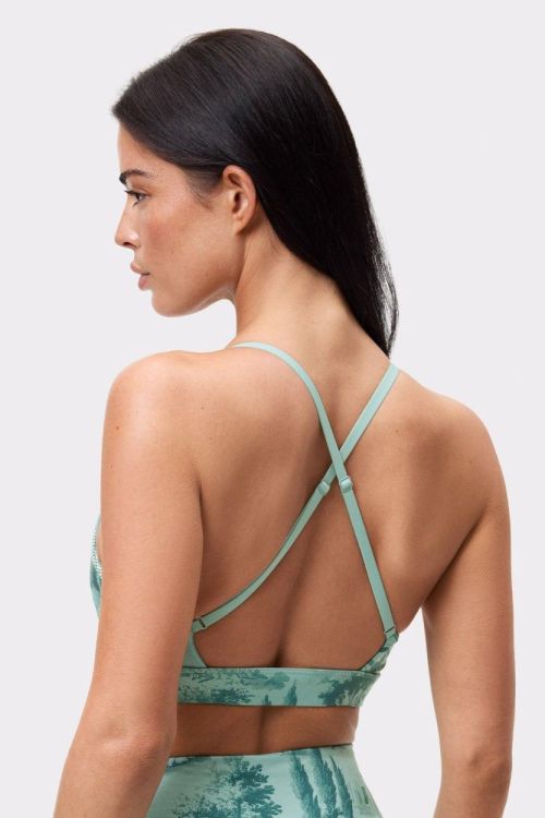 STRONGER Signature Printed Strap Sports Bra (U1168) - Bluesand New&Outlet 